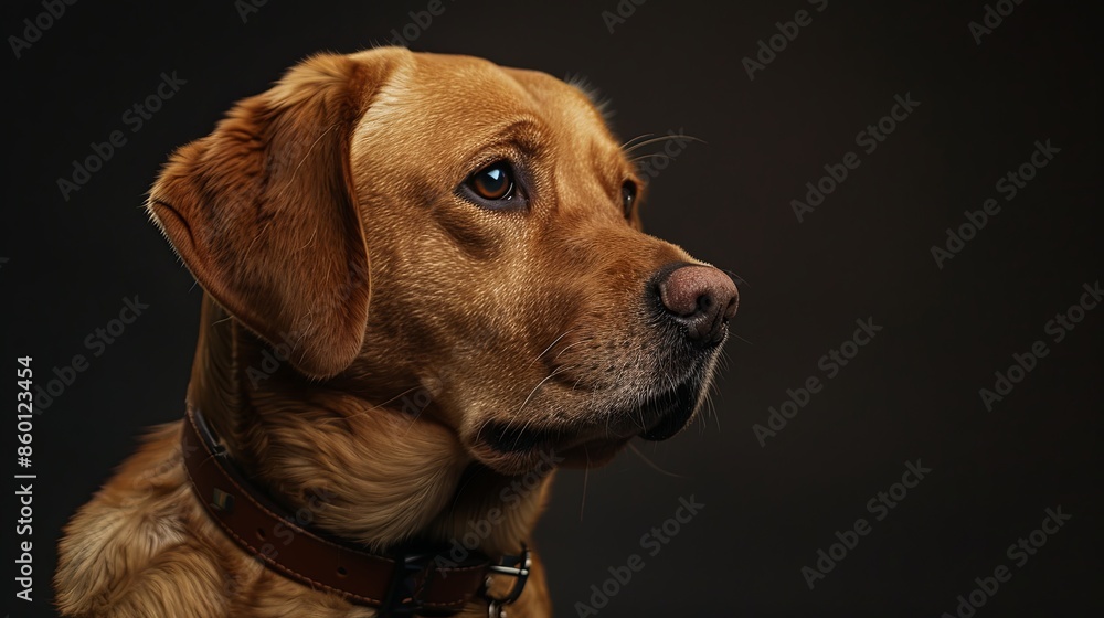 a dog with a dog collar looking at the camera a dog with a dog collar looking at the camera