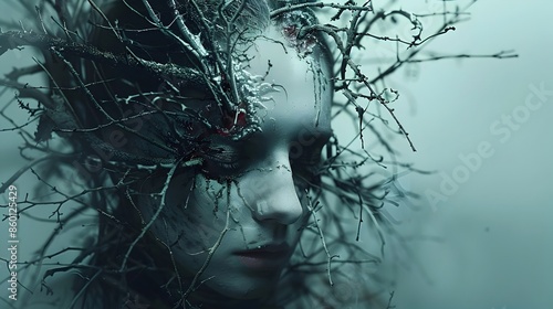 Behold the Bride Transformed:A Macabre Cinematic Vision of Thorns and Psychological Unease