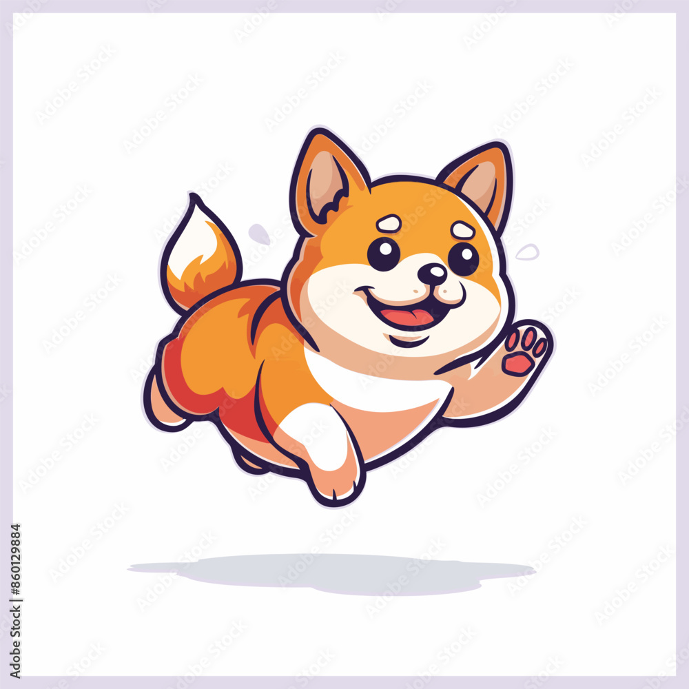 Cute Dog jumping vector illustration Cute Dog jumping vector illustration