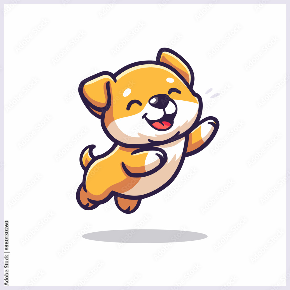 Cute Dog jumping vector illustration Cute Dog jumping vector illustration