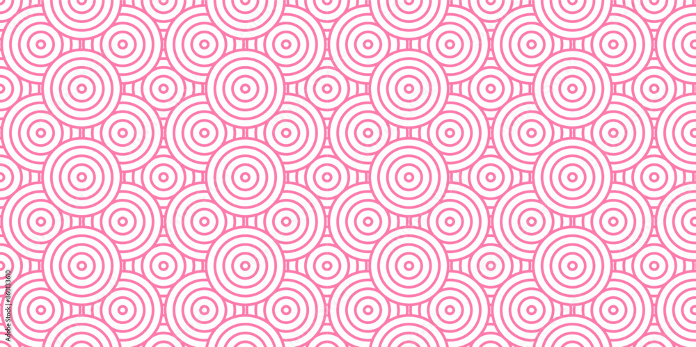 Overlapping Pattern Minimal diamond geometric waves spiral and abstract circle wave line. pink color seamless tile stripe geometric create retro square line backdrop pattern background. Overlapping Pattern Minimal diamond geometric waves spiral and abstract circle wave line. pink color seamless tile stripe geometric create retro square line backdrop pattern background.