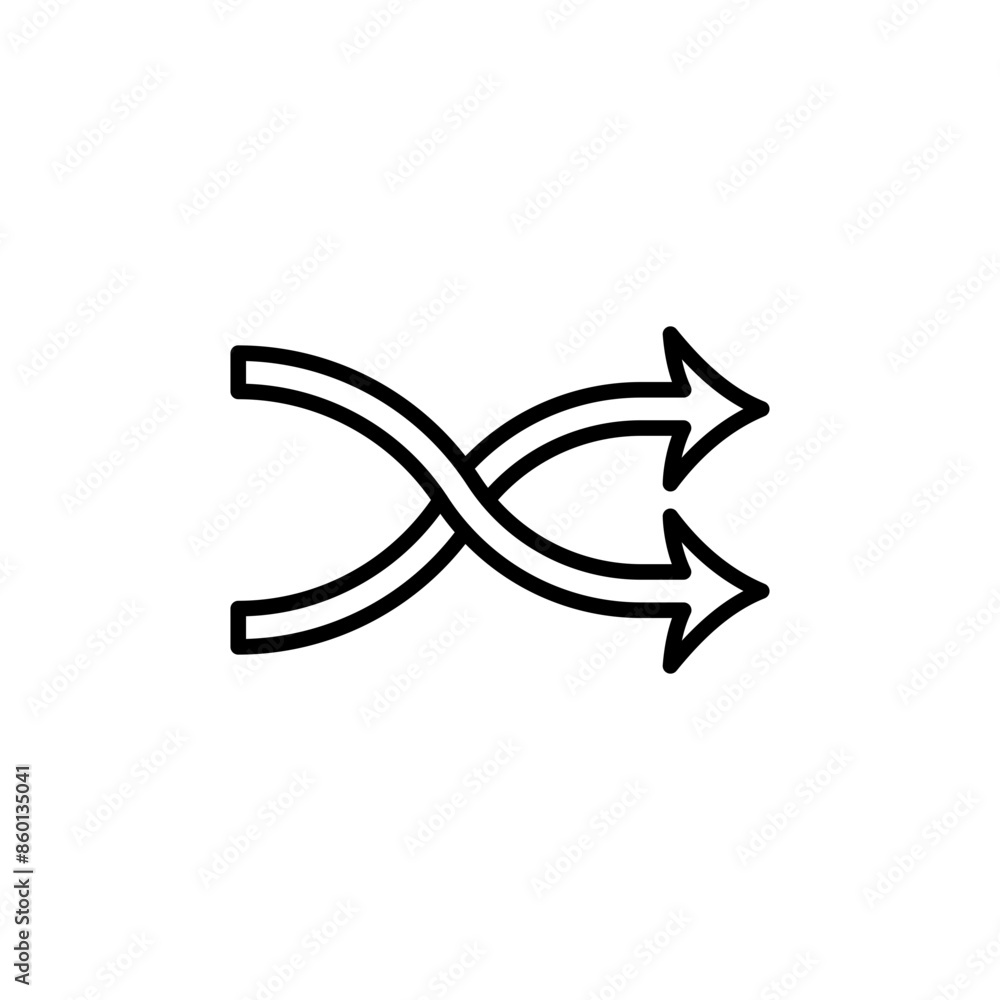 Shuffle Arrows Icon Ideal for Randomization and Music Playback Shuffle Arrows Icon Ideal for Randomization and Music Playback