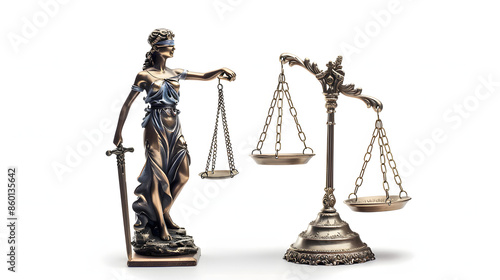 the digital law concept shows a dualistic relationship between judiciary, jurisprudence, and justice in the modern era isolated on white background, space for captions, png photo