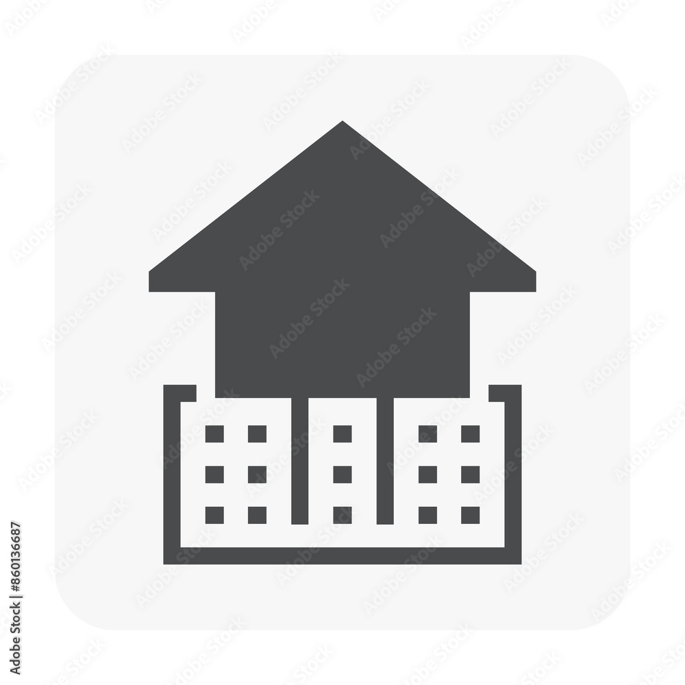 Home or house building and depth pile at cross section view vector icon design. Include soil, earth or ground. Concrete structure at below, underground. Analysis by civil or geotechnical engineering.
Home or house building and depth pile at cross section view vector icon design. Include soil, earth or ground. Concrete structure at below, underground. Analysis by civil or geotechnical engineering.