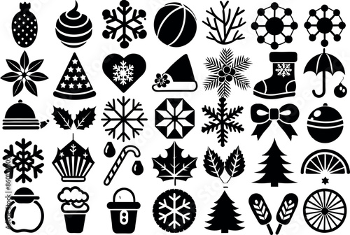 Holiday & Seasons related concept editable stroke outline icons isolated on white background flat vector illustration