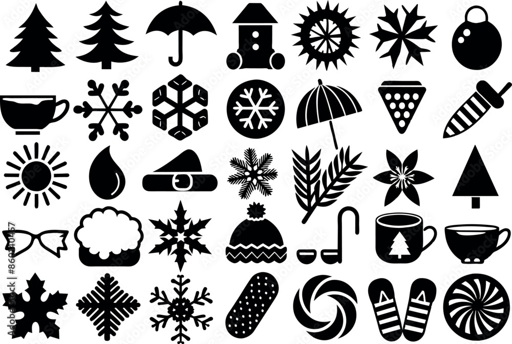 Holiday & Seasons related concept editable stroke outline icons isolated on white background flat vector illustration Holiday & Seasons related concept editable stroke outline icons isolated on white background flat vector illustration