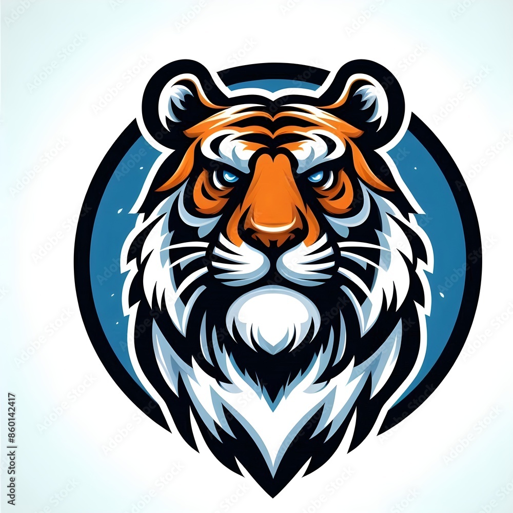 tiger mascot logo in white background tiger mascot logo in white background