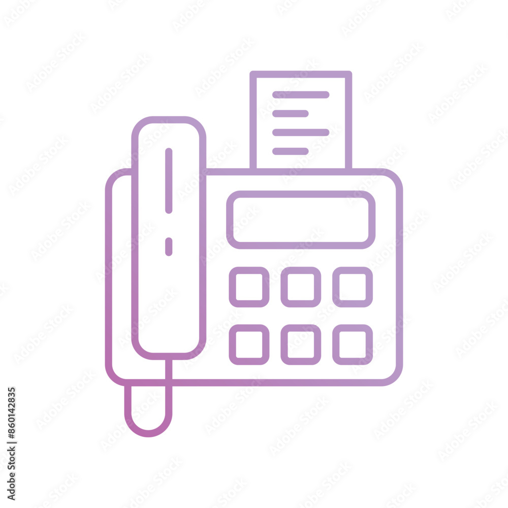 fax machine icon with white background vector stock illustration fax machine icon with white background vector stock illustration
