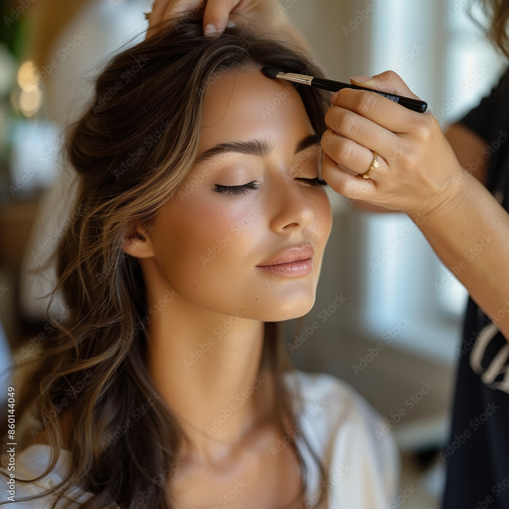 Fototapeta premium Visagistin Arbeit Beruf