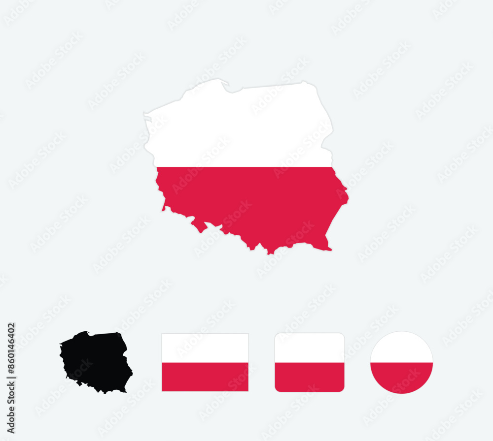 Vector Poland flag. Set of Poland Flags Collection.
Vector Poland flag. Set of Poland Flags Collection.