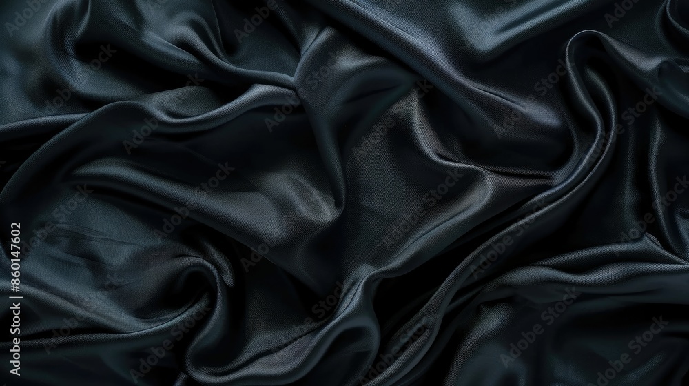 Black Folded Fabric Background Black Folded Fabric Background