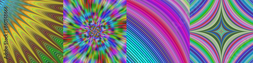 Abstract digital art background set