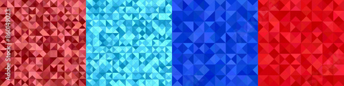 Abstract triangle polygon background set