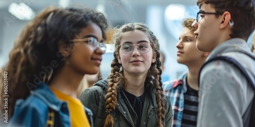 College students at science fair showcasing experiments and projects.