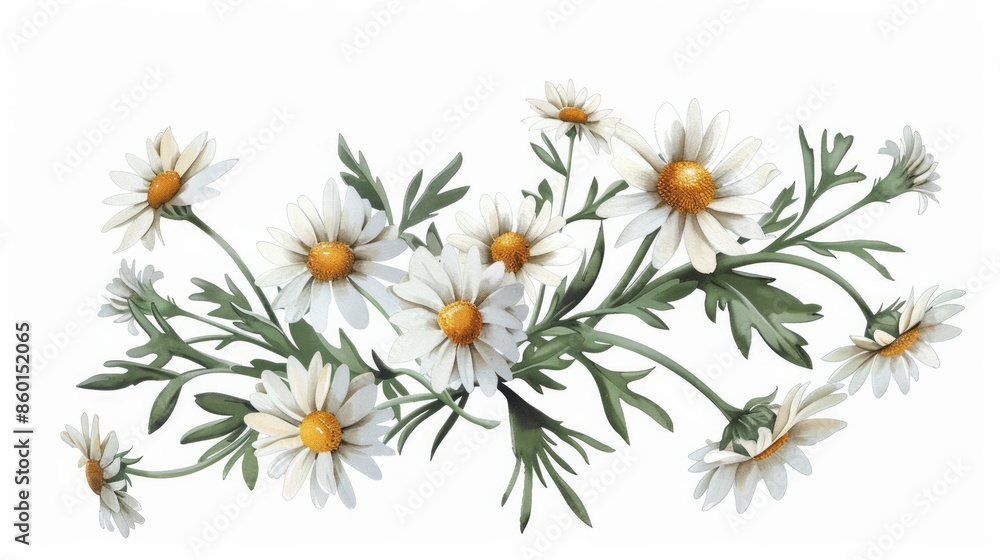 daisies isolated on white background daisies isolated on white background
