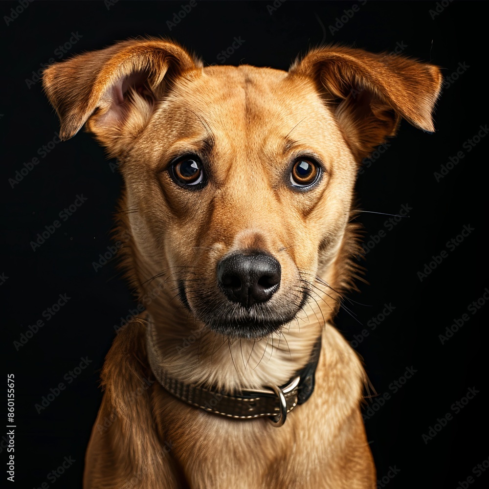 a dog with a dog collar looking at the camera a dog with a dog collar looking at the camera