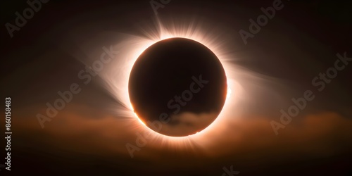 Solar eclipse in progress. Concept Astronomy, Solar Events, Eclipse Photography, Space Exploration, Natural Phenomenon