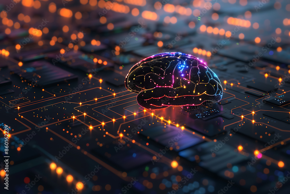 Language model of artificial intelligence with chips. Stock ...
