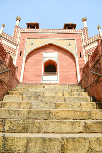 インドのデリーにあるフマユーン廟のとても美しい風景Very beautiful scenery of Humayun's Tomb in Delhi, India photo