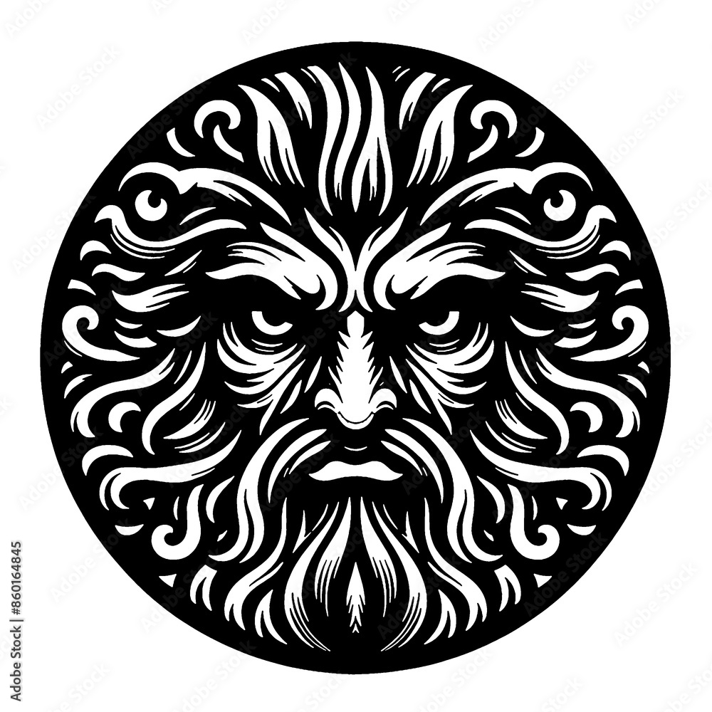 black and white ancient god pattern black and white ancient god pattern
