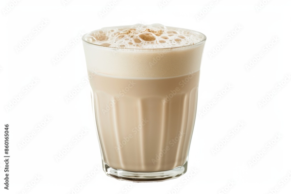 the cup of a milk tea, isolated on white background the cup of a milk tea, isolated on white background
