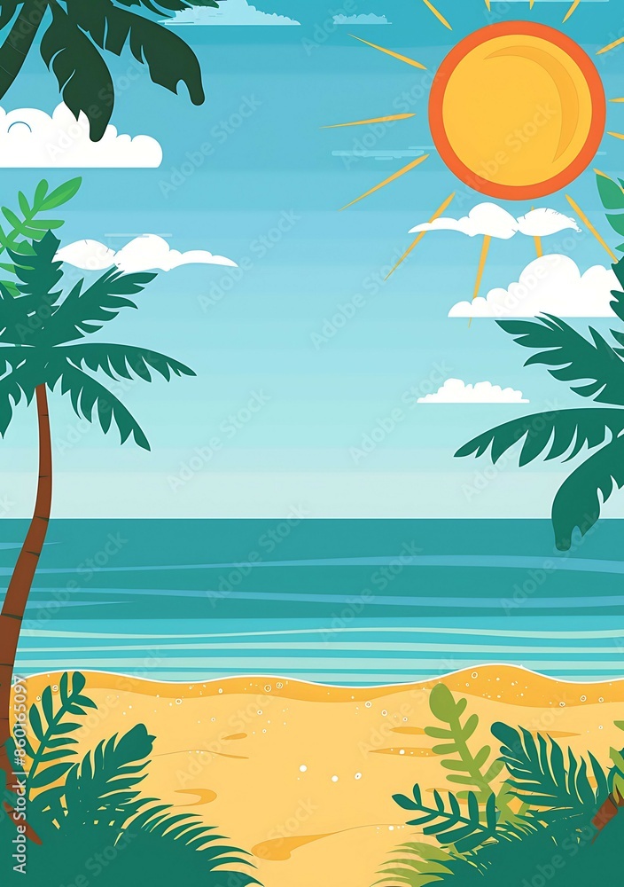 Beach Palm nature island beautiful background design. Beach Palm nature island beautiful background design.