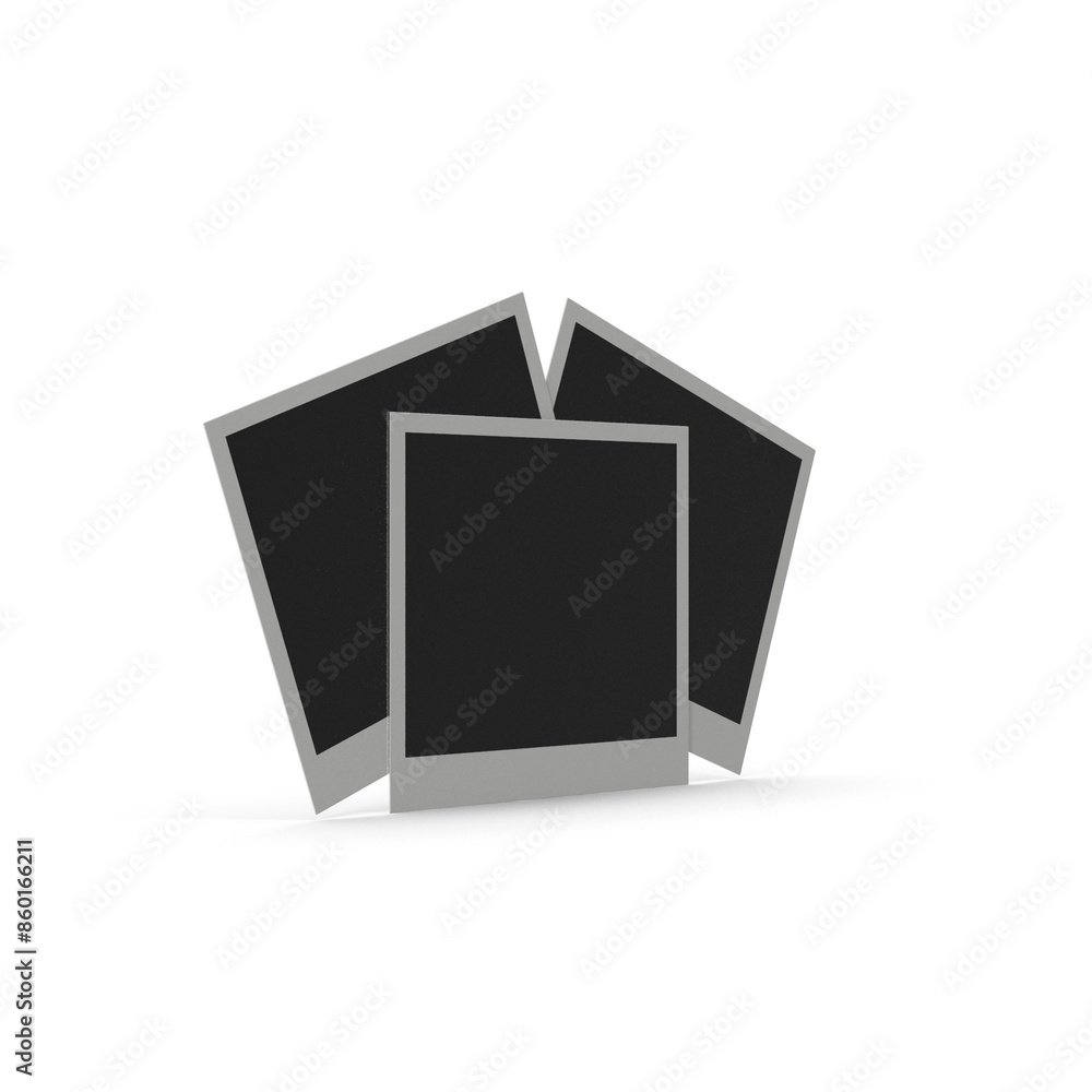 Photo 3d frame with shadows on transparent background Photo 3d frame with shadows on transparent background