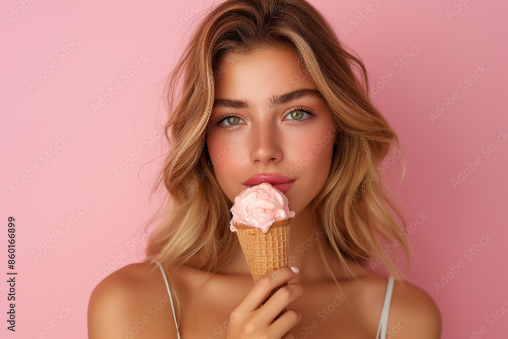 Frau isst Eis Frau isst Eis