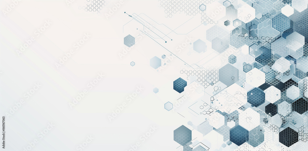 Vector Background with Hexagons and Cubes in Gray Vector Background with Hexagons and Cubes in Gray