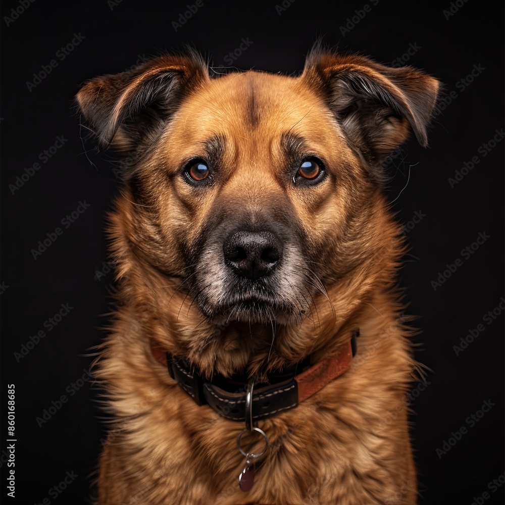 a dog with a dog collar looking at the camera a dog with a dog collar looking at the camera