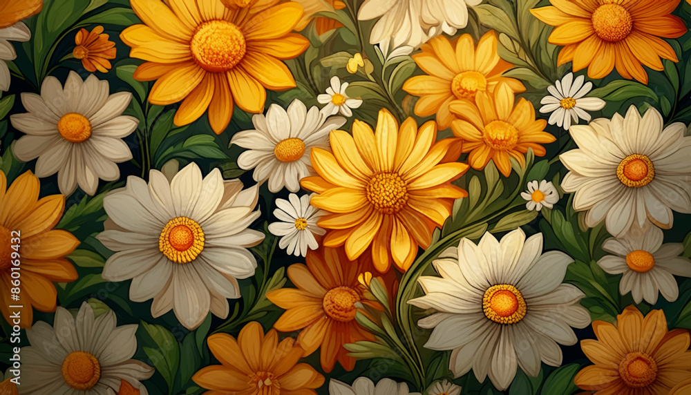yellow and white chrysanthemum background yellow and white chrysanthemum background