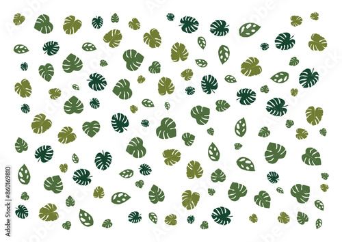 green spotted leaf vector illustration