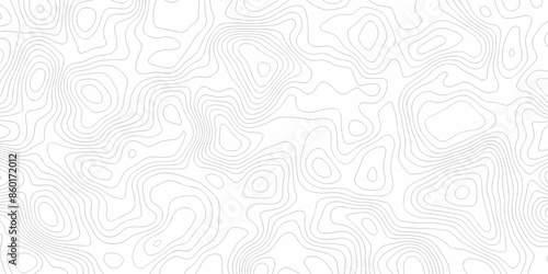 White wave paper curved reliefs abstract background. The topographic map contour in lines isolated. Abstract white topographic map background with lines. Background of the topography map.