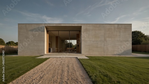 minimalist modern house exterior with the organic simplicity