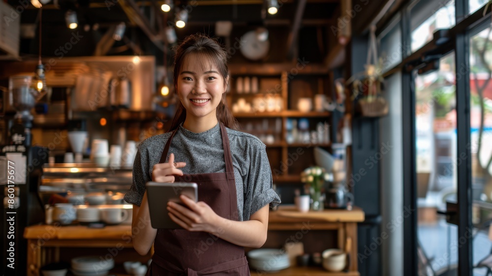The Smiling Cafe Waitress. The Smiling Cafe Waitress.