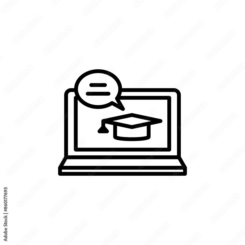 E-Learning Icon Perfect for Online Education and Courses E-Learning Icon Perfect for Online Education and Courses