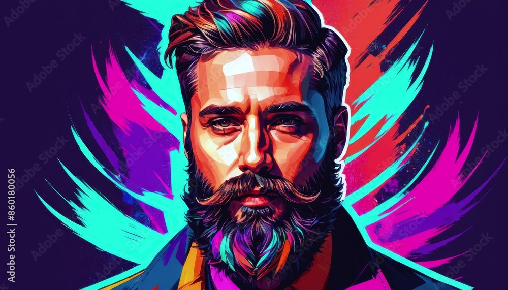 World Beard Day, a brutal man, a guy with a stylish beard. The bearded man World Beard Day, a brutal man, a guy with a stylish beard. The bearded man