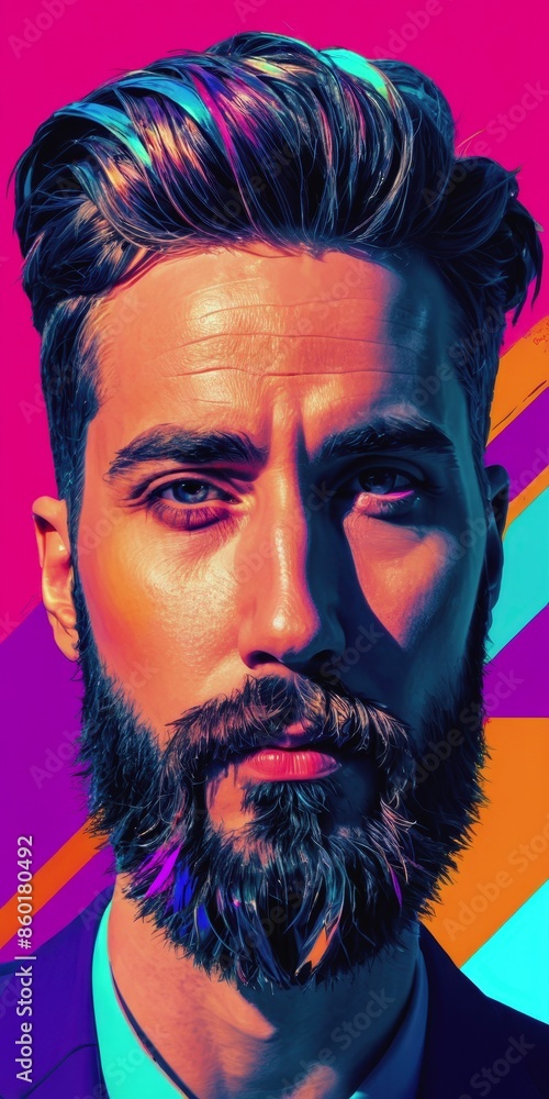 World Beard Day, a brutal man, a guy with a stylish beard. The bearded man World Beard Day, a brutal man, a guy with a stylish beard. The bearded man