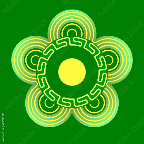 Mongolian ornament, vector illustration