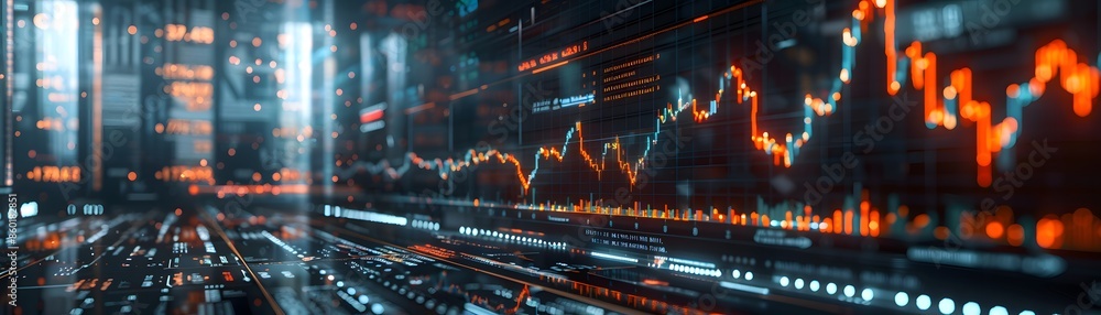 Futuristic AI in Bright Office Analyzing Soaring Financial Chart with Minimalist Design for Future Business Growth Futuristic AI in Bright Office Analyzing Soaring Financial Chart with Minimalist Design for Future Business Growth