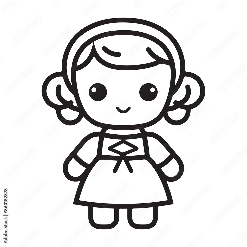 doll single Line Icon Vector Design outline
doll single Line Icon Vector Design outline