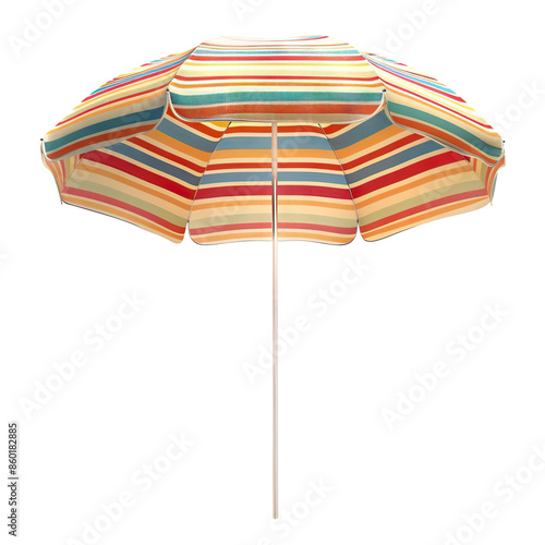 Striped beach umbrella cut out