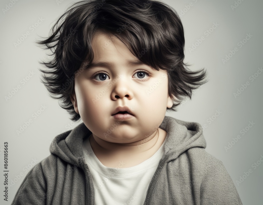 Studio portrait of a confused little Asian boy Studio portrait of a confused little Asian boy