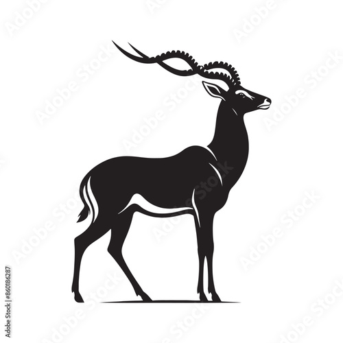 Simplistic antelope silhouette for versatile art - mammal silhouette
