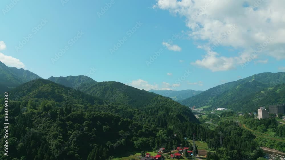 山間部の空撮 山間部の空撮