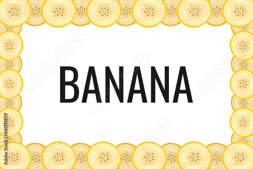 Pieces of banana slice snack. Topical resh banana slice cut fruit. National Banana Day