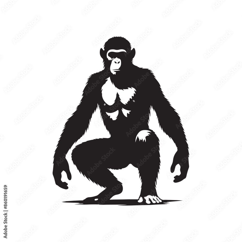 Artistic ape silhouette for versatile design - ape illustration - minimalist ape vector
Artistic ape silhouette for versatile design - ape illustration - minimalist ape vector