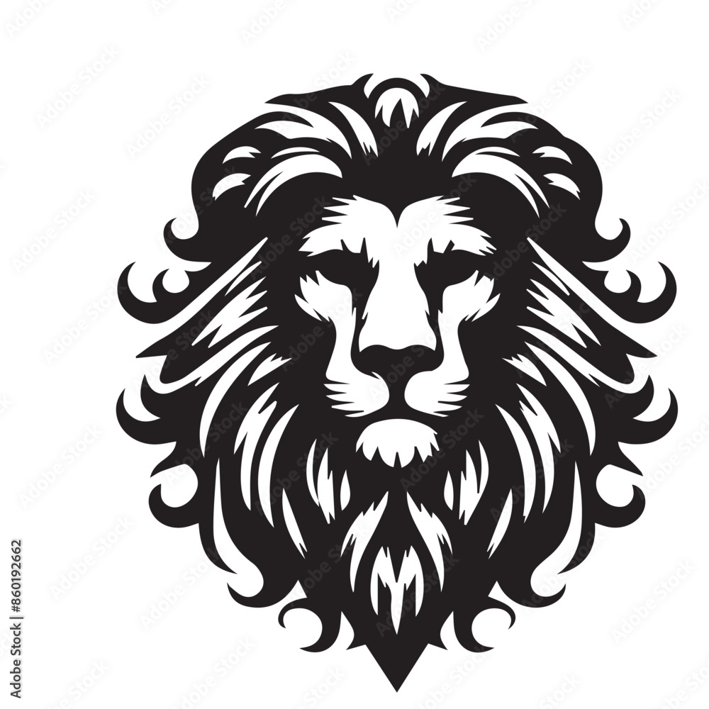Fototapeta premium lion head vector