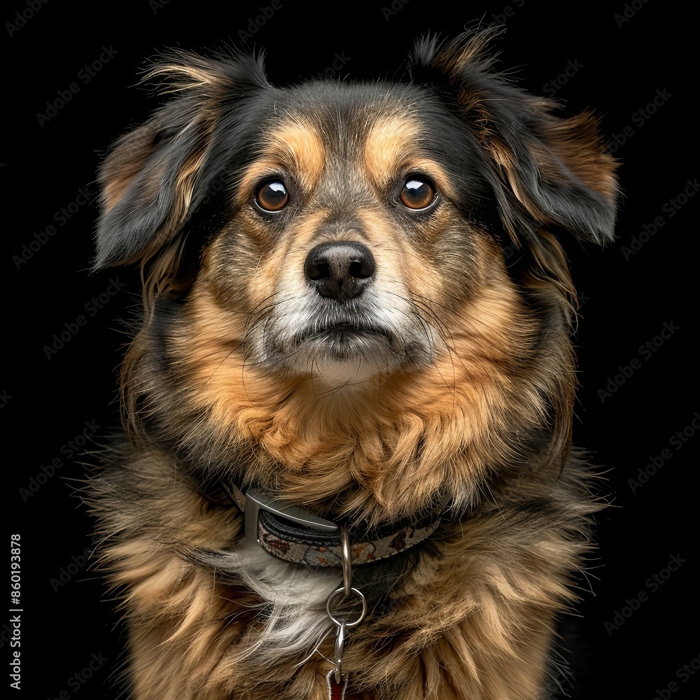 a dog with a dog collar looking at the camera a dog with a dog collar looking at the camera