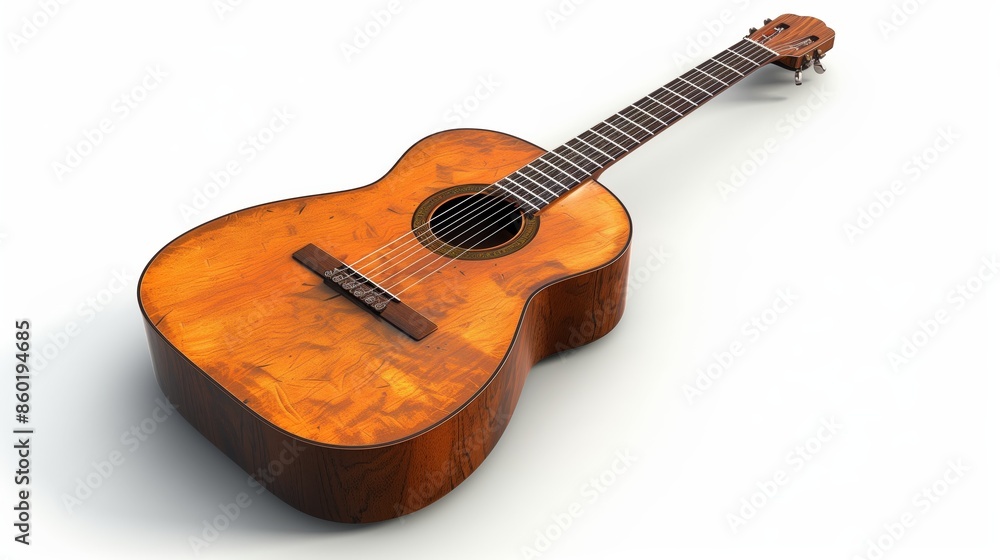 Fototapeta premium a guitar musical instrument isolated over white background